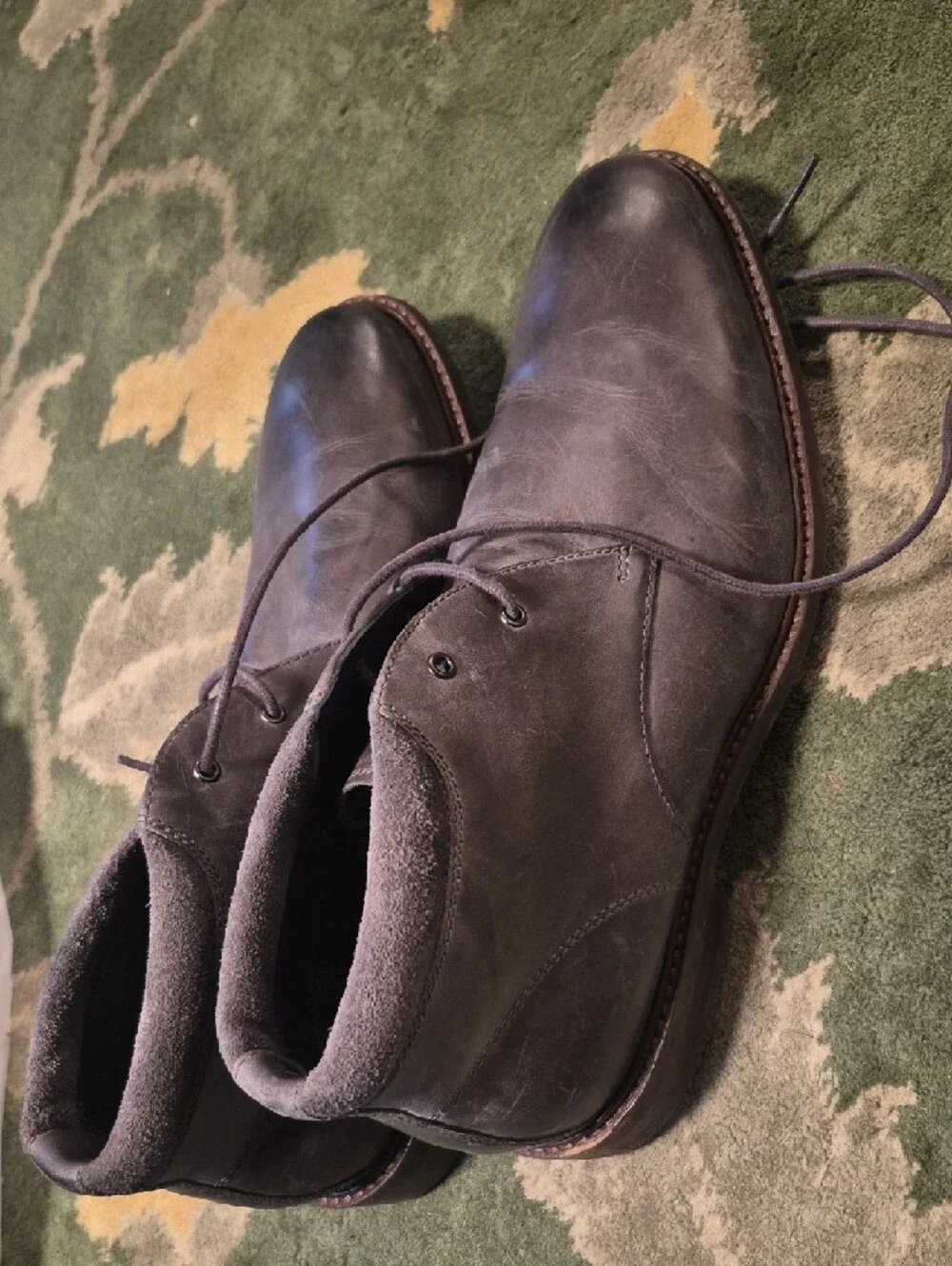 Cole Haan Men's Gray Leather Chukka Boots